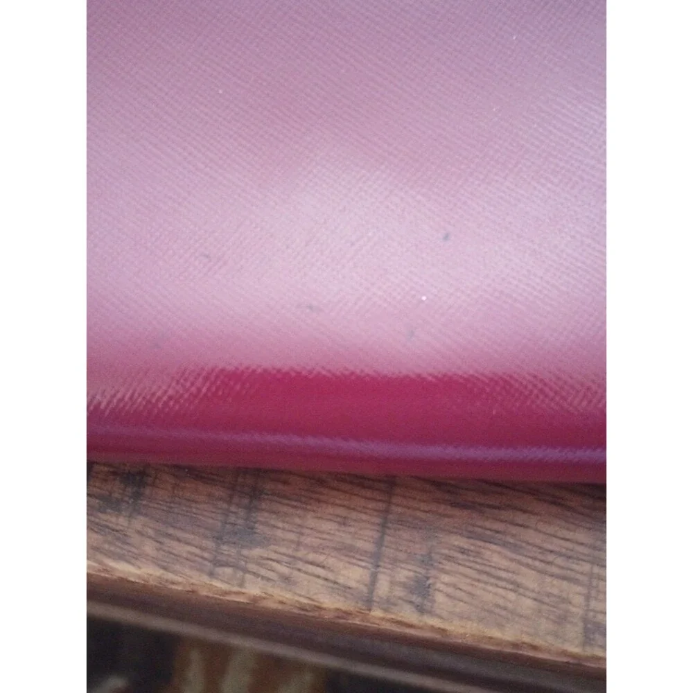 Tory Burch Maroon Leather Continental Zip Wallet